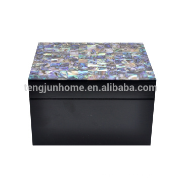 CPA-BPSBXS Nueva Zelanda Paua Shell Caja de Joyería con Pintura Negro Pequeño